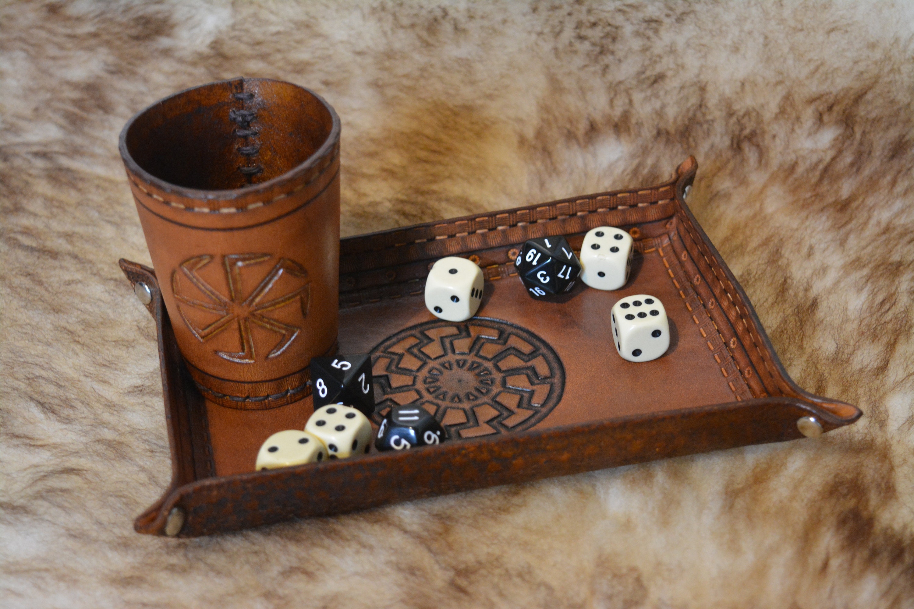 Dice cup Dice tray Set Individualised Etsy