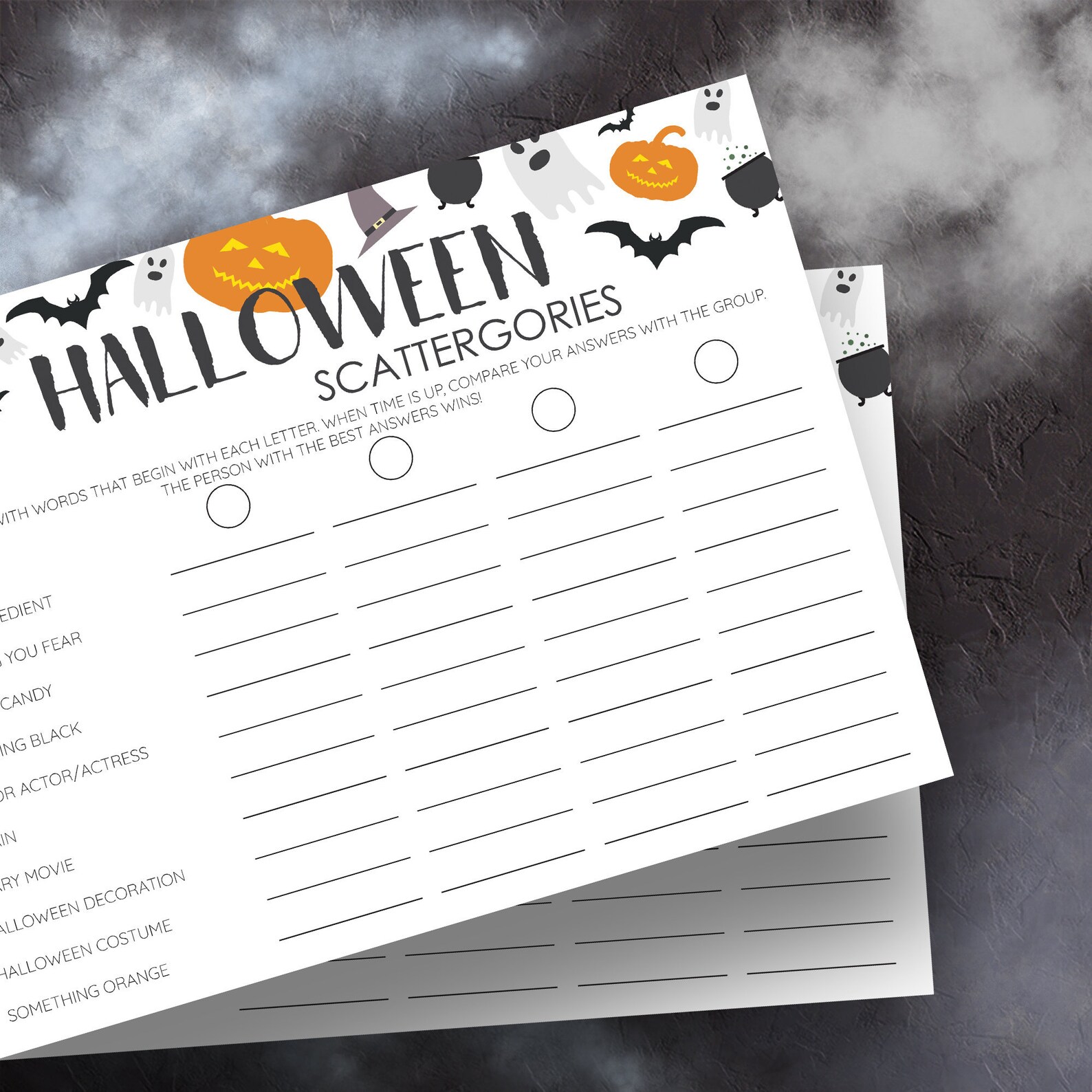 Halloween Games Halloween Game Printable Halloween Party - Etsy