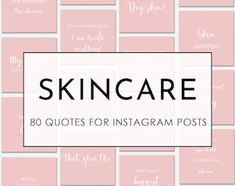 80 Instagram Posts Skincare Esthetician, Skincare Quotes, Social Media Posts, Instagram Med Spa Quotes, Premade Instagram Templates, Black