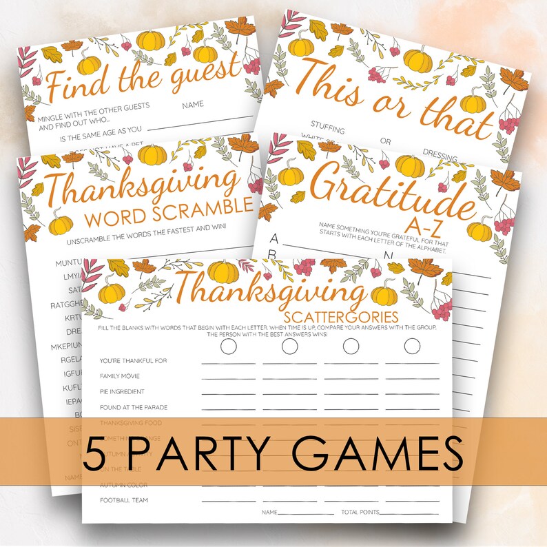 Thanksgiving Games Printable Bundle Friendsgiving Party Etsy Thanksgiving Games Printable Bundle Friendsgiving Party Etsy
