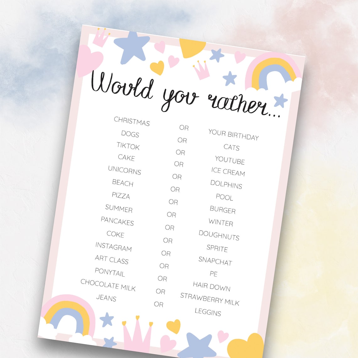 Slumber Party Games Bundle Girls Birthday Party Games - Etsy