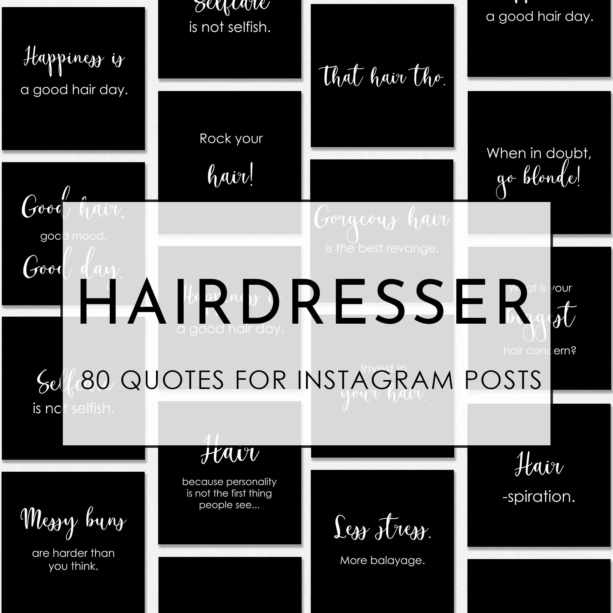 80 Instagram Posts Hair Stylist, Hair Stylist Quotes, Social Media