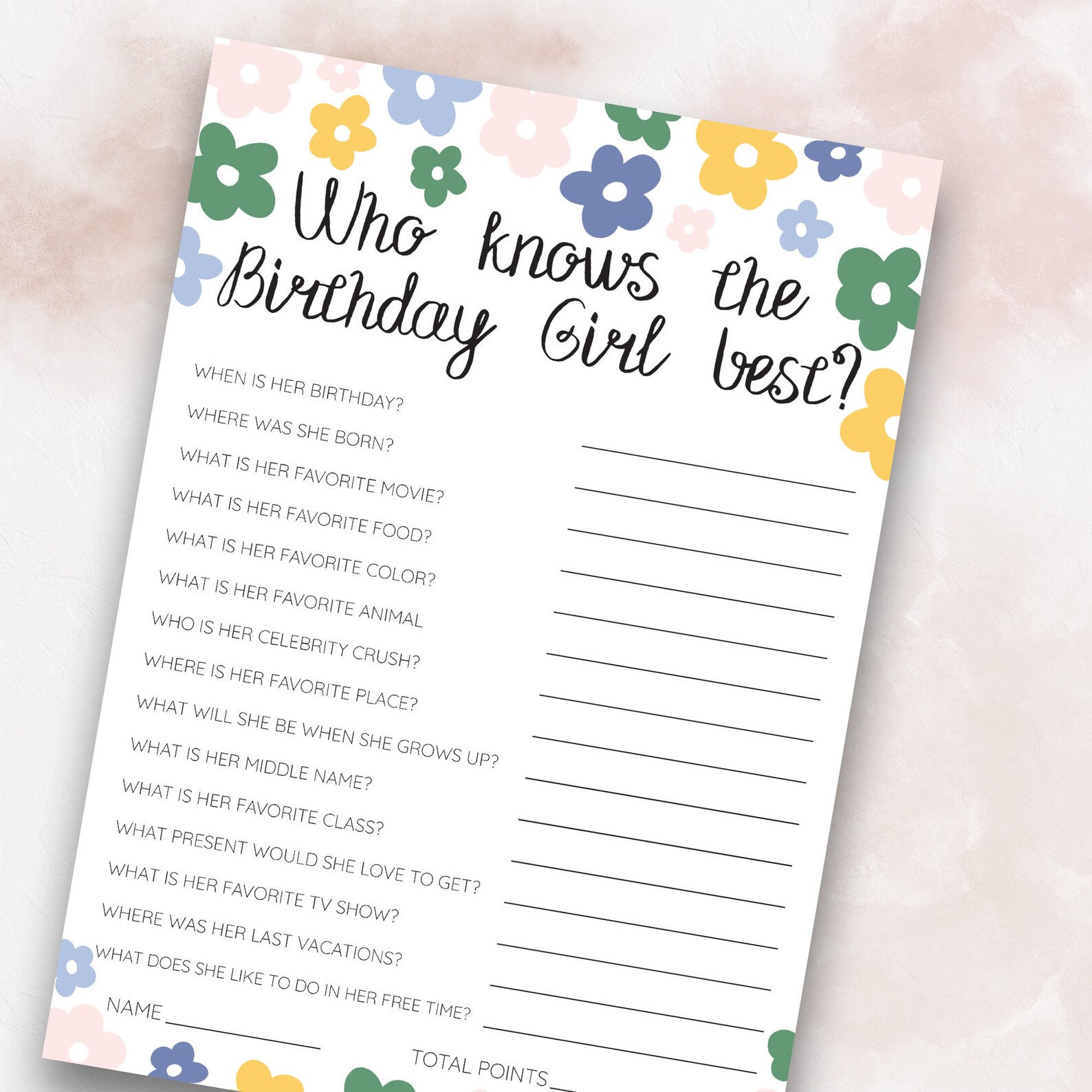 Slumber Party Games Bundle, Girls Party Games, Sleepover Party Games