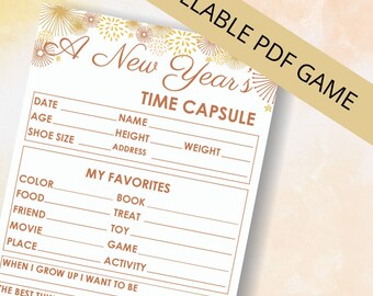 Time Capsule New Years Eve, Kids games, Resolutions New Years, NYE resolution, Family Zoom party, Virtual New Year Ideas, Resolutions List