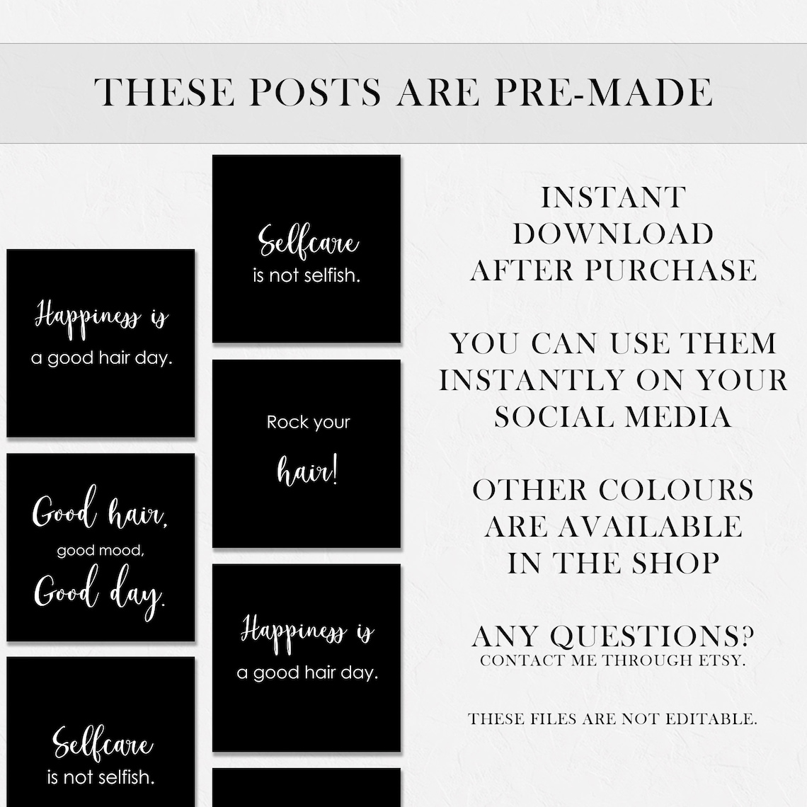 80 Instagram Posts Hair Stylist, Hair Stylist Quotes, Social Media