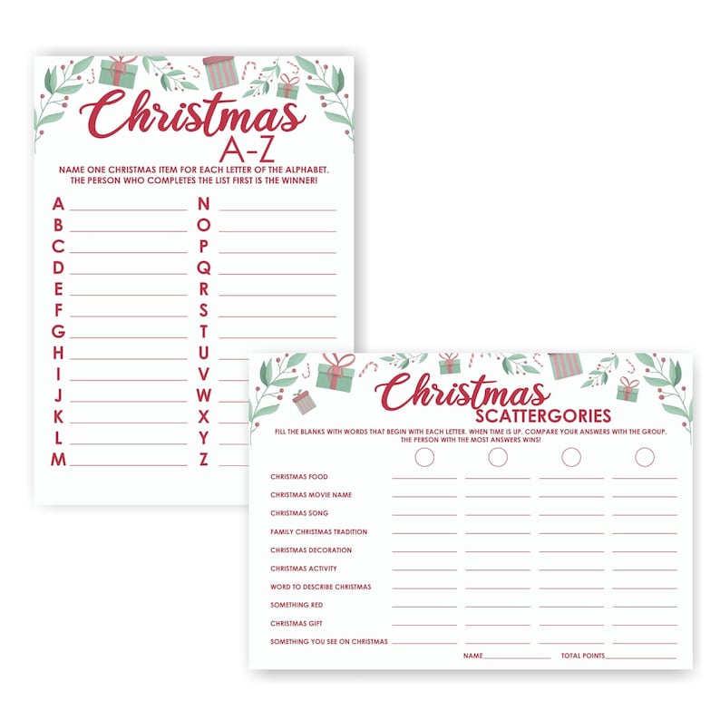 10 Virtual Christmas Games Bundle Christmas Party Games | Etsy