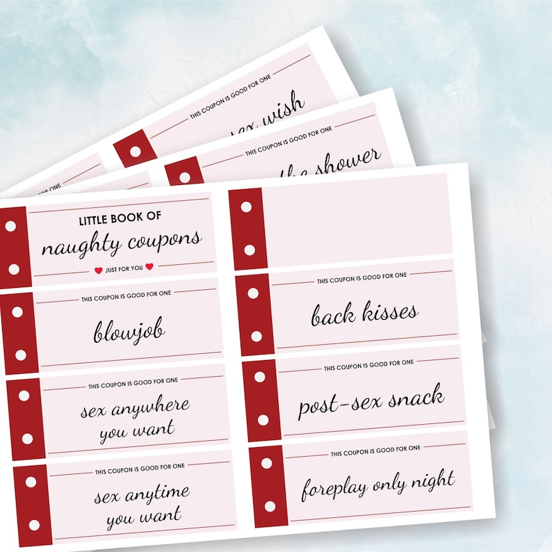 Naughty Coupon Book for Him, Birthday Gift, DIY Gift Idea, Instant ...