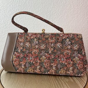 Bolso de mano vintage Life Stride con diseño floral, poco común