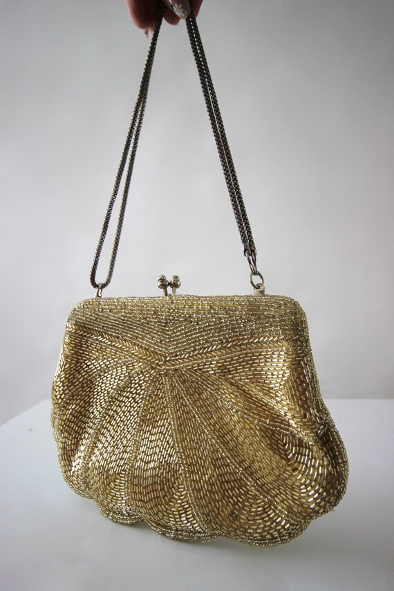 Vintage Delill Handbag | Gold beads | Handmade | W