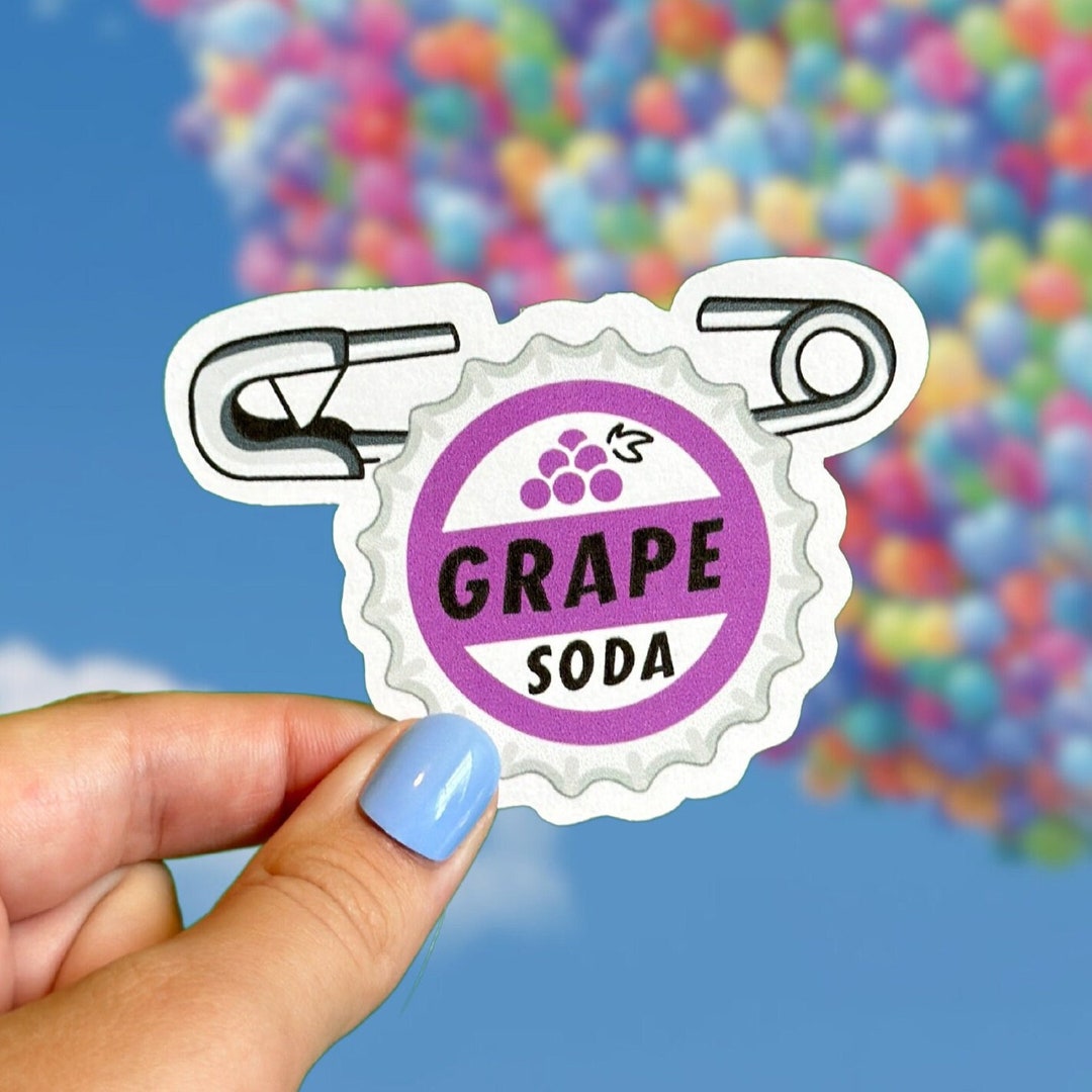 Up Grape Pin Grape Soda Pin Sticker Pixar up Russell Balloon House Carl Bottle Cap ...
