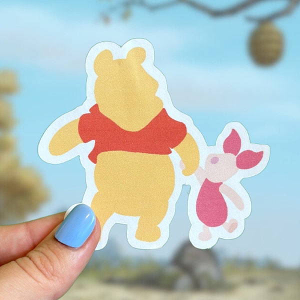 Pooh Bear and Piglet Sticker | Disney | Winnie the Pooh | Christopher Robin | Waterproof Vinyl | Hydroflask | Planner | Laptop Decal