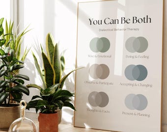 You Can Be Both DBT Wall Art | Emotional Regulation & Mindfulness Print