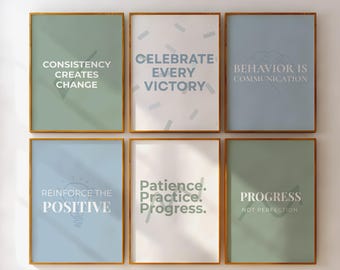 ABA Therapy Poster Prints | Behavioral Therapy Wall Art | Motivational & Fun | ChicSolutions