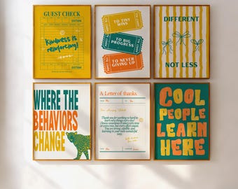 Motivational Therapy Prints | Colorful ABA Support (Digital Download)