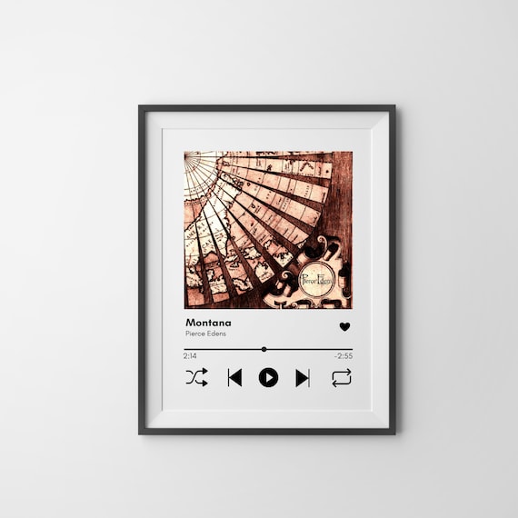 Personalized Song Art Print, Custom Spotify Music Gift (digital