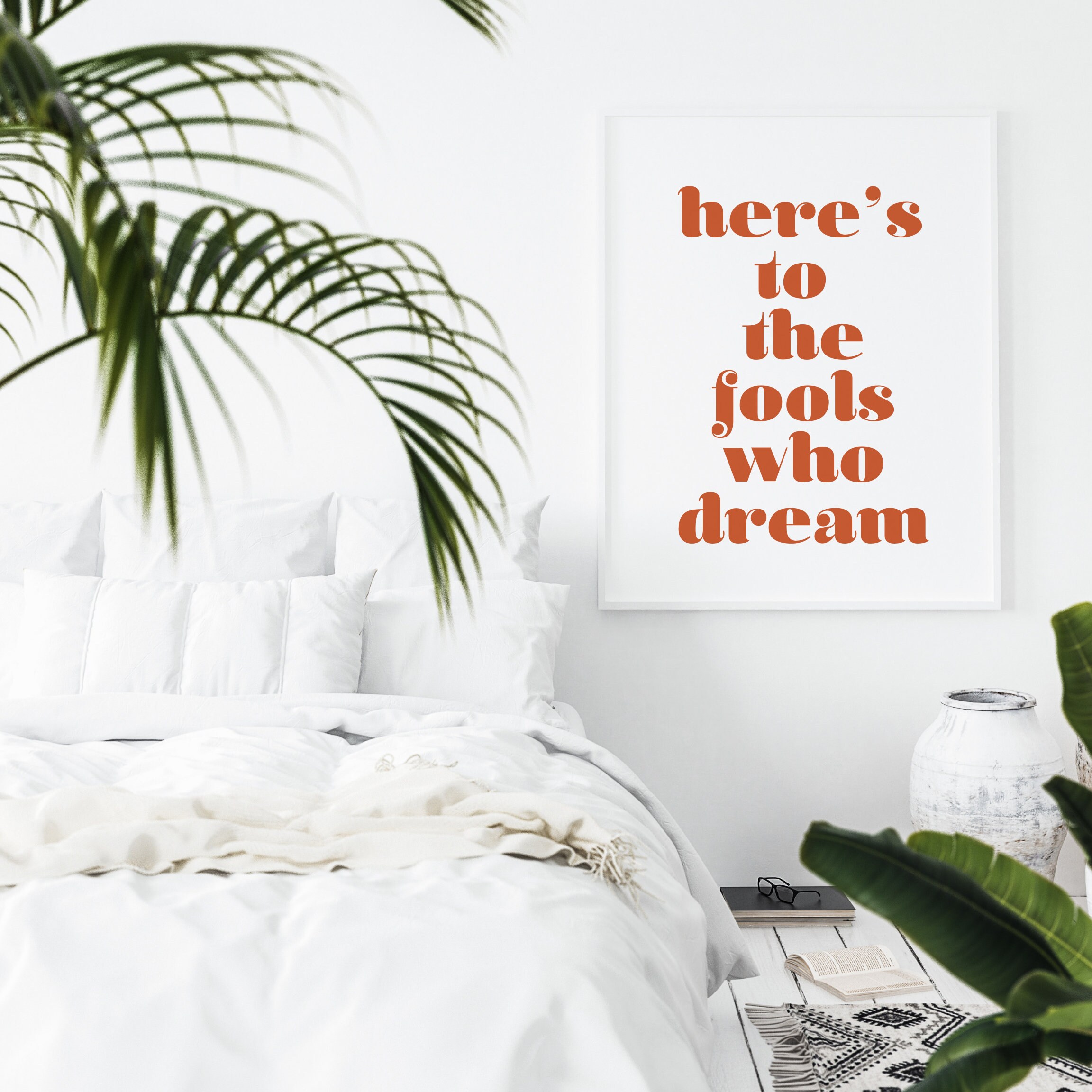 Here's to the Fools Who Dream Set of 4 Trendy Printable | Etsy