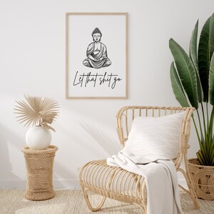 Let that Shit Go, Funny Bathroom Sign, Bathroom Quote Decor, Funny Bathroom Art for Men, Bathroom Saying, Bathroom Poster, Namaste Print image 4