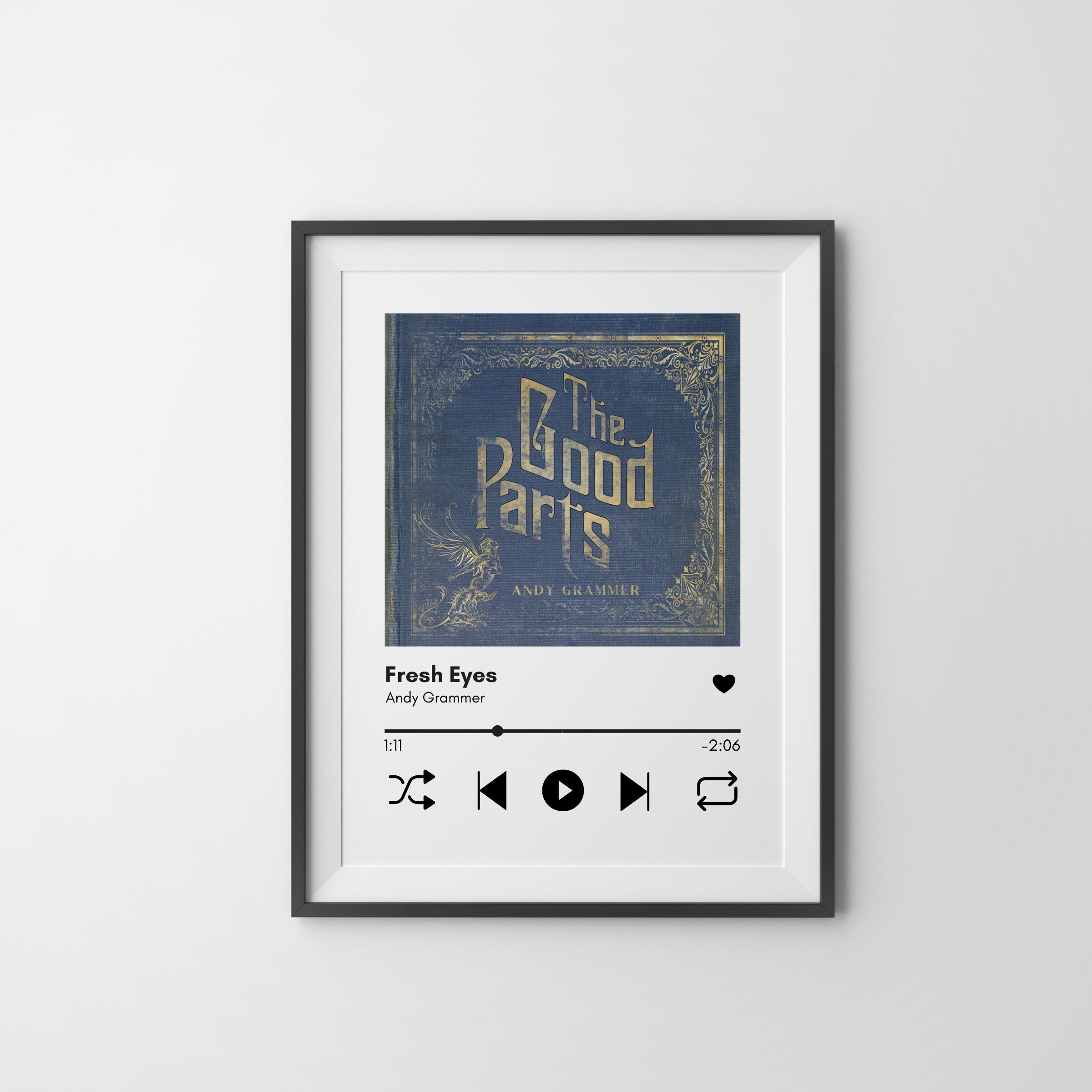 Personalized Spotify Album Poster Cover Song List Music Player Print W – SF  Customizables