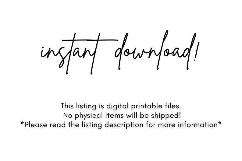 K&ouml;nnte beinhalten: Text mit der Aufschrift "Sofort-Download!" Diese Anzeige bezieht sich auf digitale druckbare Dateien. Es werden keine physischen Artikel versandt! *Bitte lesen Sie die Beschreibung der Anzeige f&uuml;r weitere Informationen*.