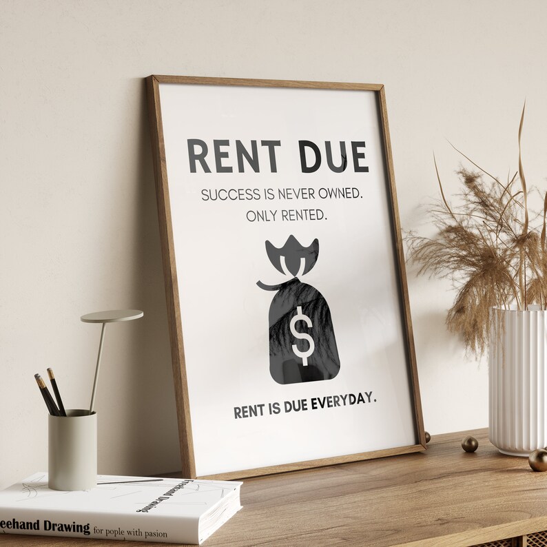 Set of 6 Black and White Office Wall Art Monopoly Prints Etsy