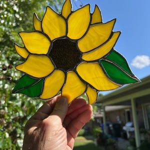 Stained Glass Sunflower Suncatcher