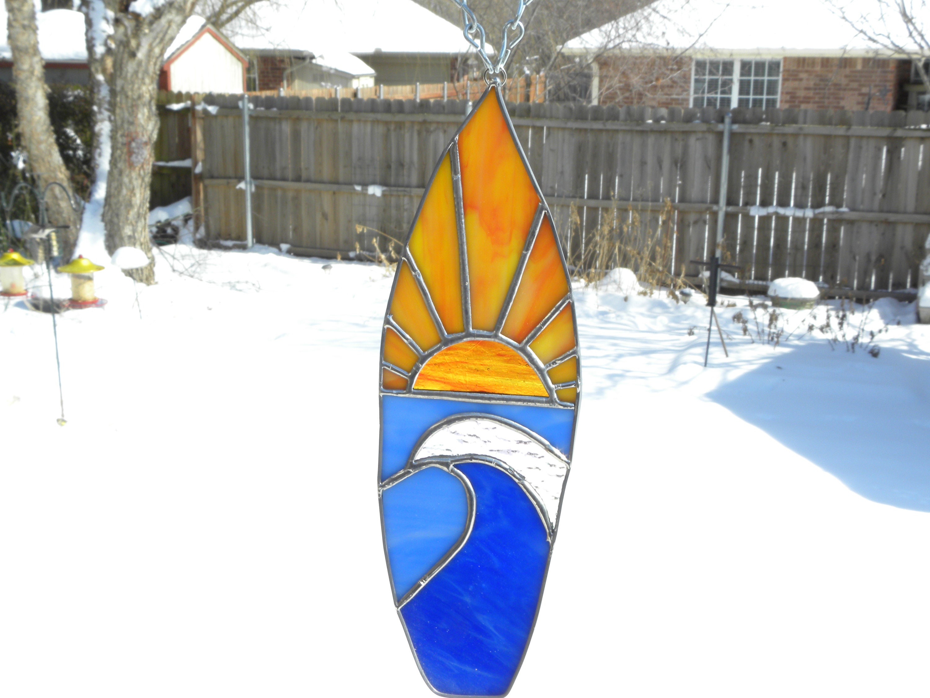 Surf's Up Stained Glass Suncatcher Etsy