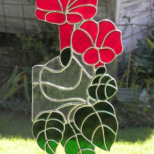 Stained Glass Art Deco Lily