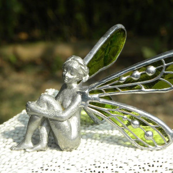 Green Stained Glass Fairy