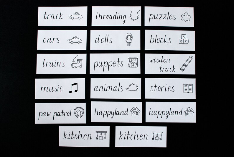 Handwritten Customized Toy Box Labels IKEA Trofast Stickers Etsy