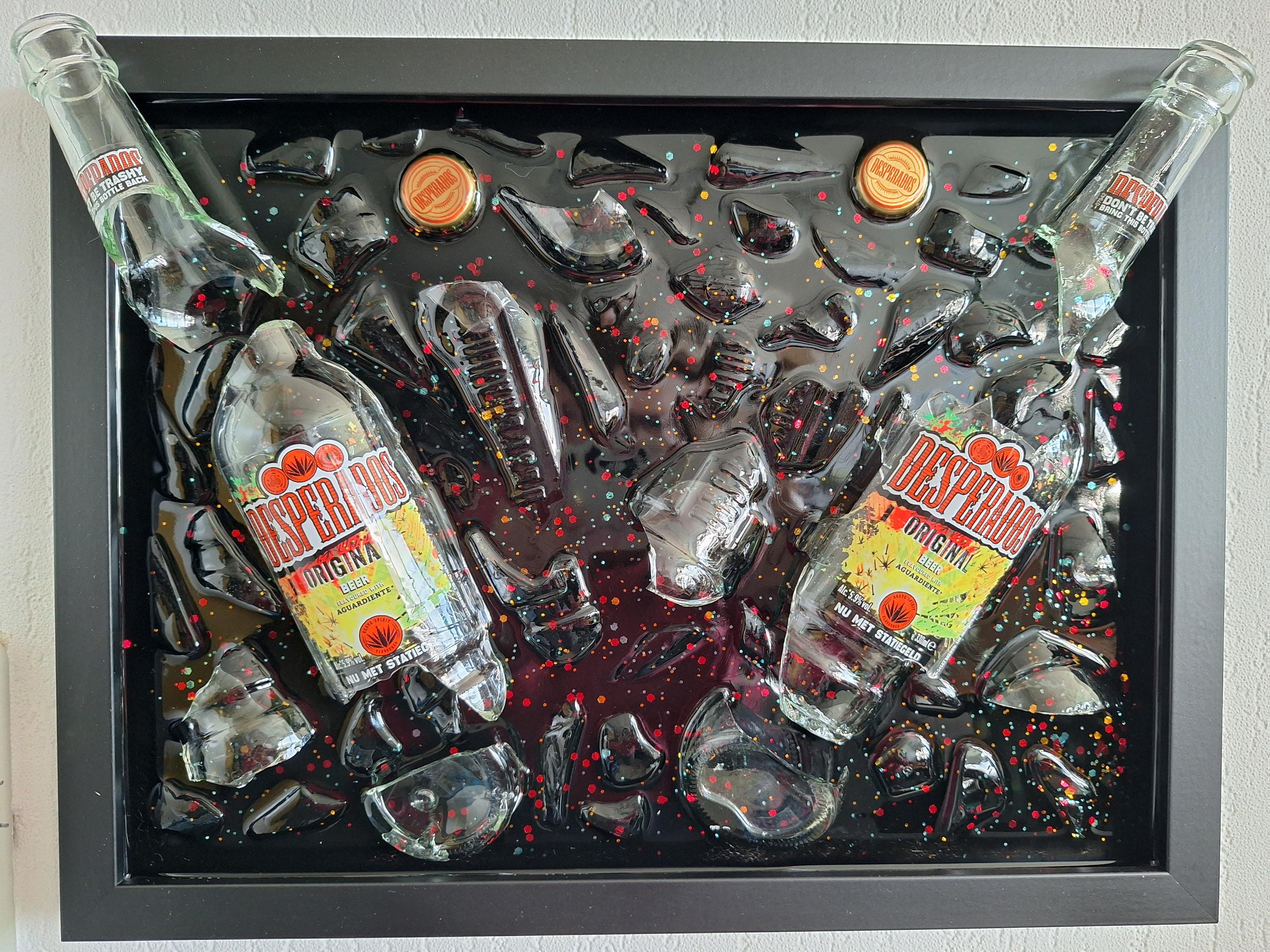 Epoxy Artwork Broken Bottle Desperados - Etsy
