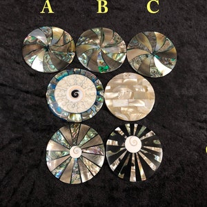 Large Shell Pendants-Mother of Pearl, Abalone, Paua