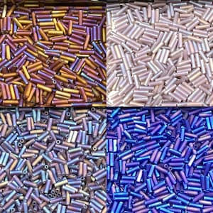Set #2 -6mm Miyuki Matte AB Bugle Beads