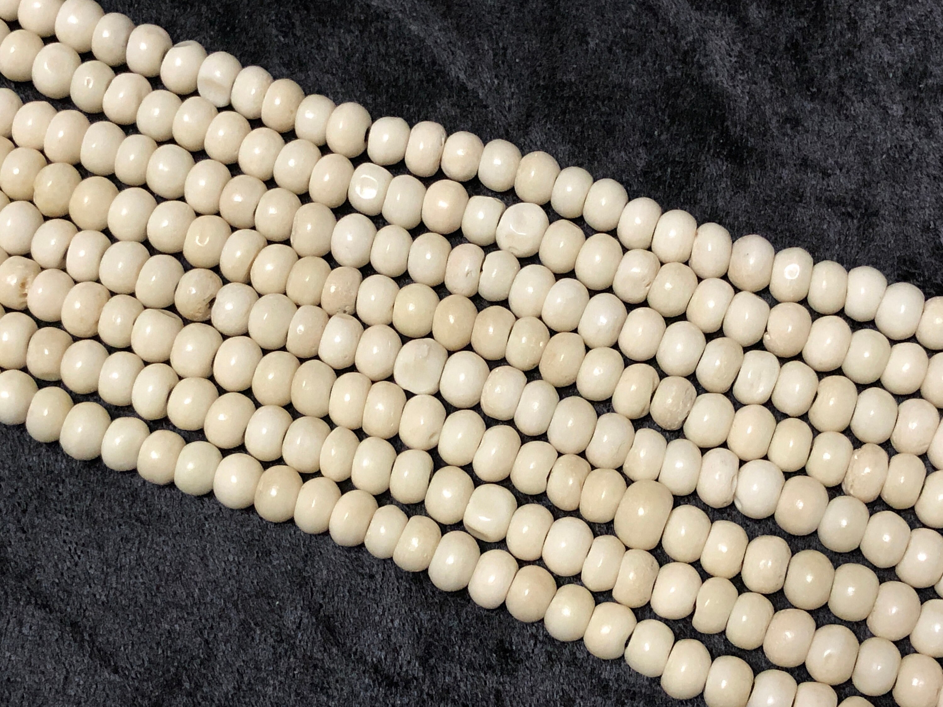 Hand Carved 5x7mm Antiqued Bone Beads Approximately 92 beads Etsy