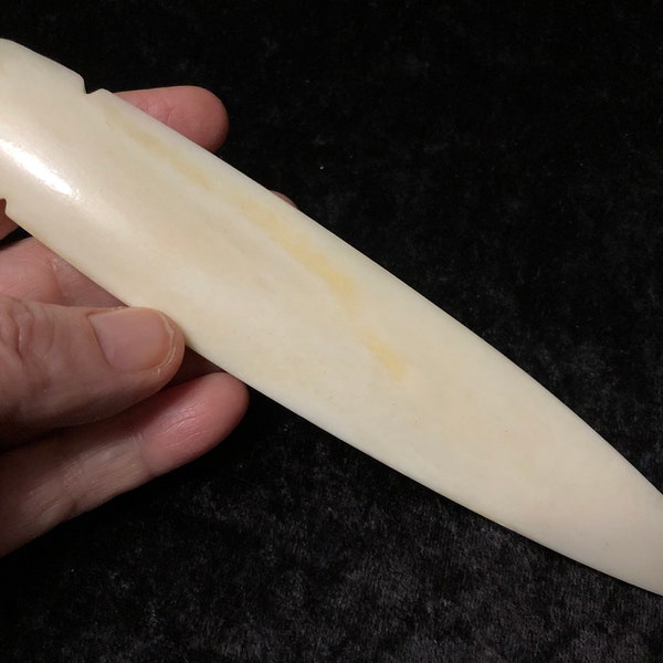 Hand Carved Water Buffalo Bone Spear Head made in India 1 Piece