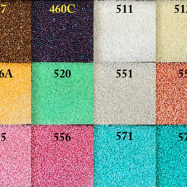 Set#7 - Size 15/0 Miyuki Seed Beads -15gm bags