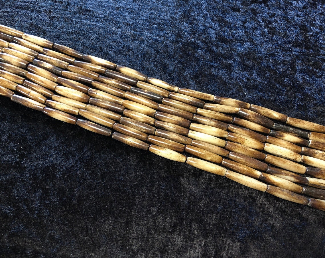 1 Shaded Hand Carved Bone Beads Native American | Etsy