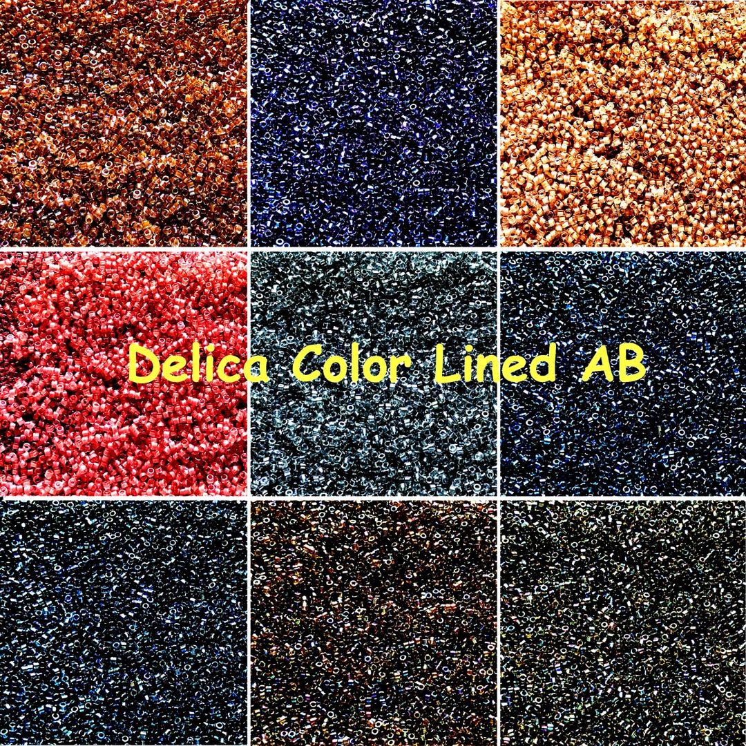 Ab Color Set #3 Delica - Color Lined AB Seed Beads-10gm Bags - Etsy