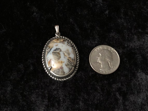 Dainty Agate Pendant in Silver Filled Mounting - … - image 4