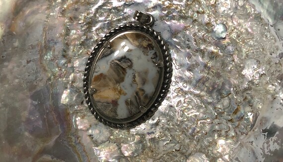 Dainty Agate Pendant in Silver Filled Mounting - … - image 7