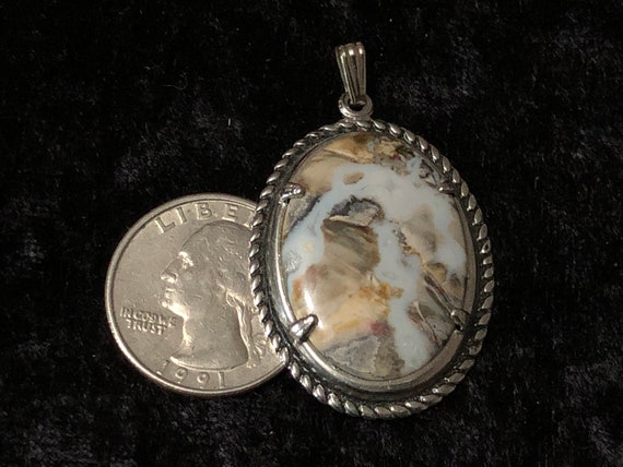 Dainty Agate Pendant in Silver Filled Mounting - … - image 6