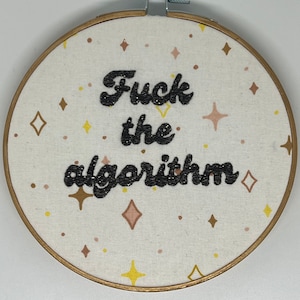 Fuck the algorithm, fuck, algorithm, insta, instagram, sparkles, shiny, metallic, stars