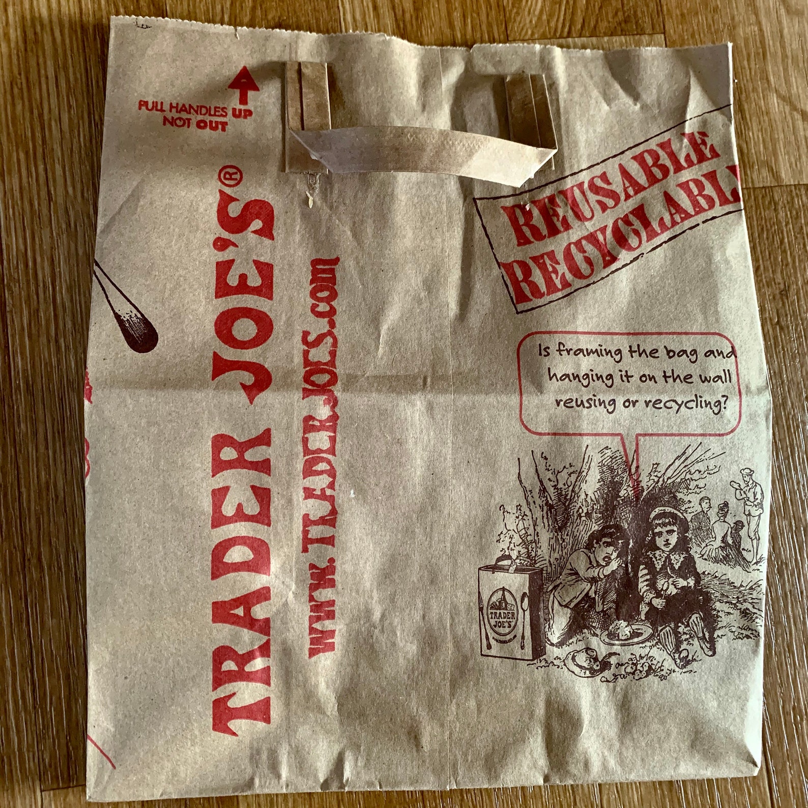 Trader Joes paper bag pin Etsy