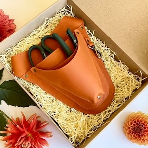 Handgefertigtes Leder Floristen Werkzeuggürtel Set: Japanische Gartenschere Sakagen