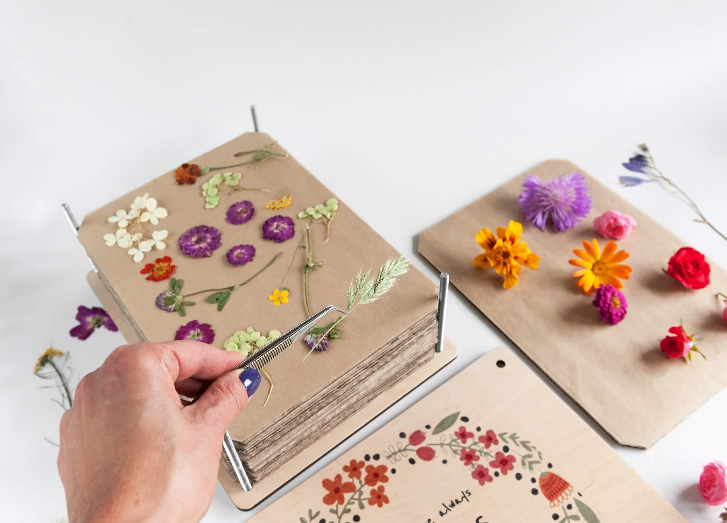 Custom Mini Flower Press Portable Pocket Press Personalized Flower Pressing  Kit Flower Themed Gift Unique Gifts for Summer Birthday 