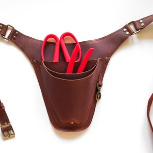 Sakagen Florist Tool Kit, leren gereedschapsriem, Japanse snoeischaar en schaar