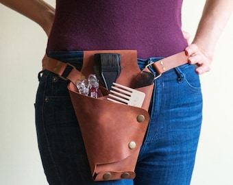 Leder Stylist Werkzeugtasche: Friseur Scherenhalter, Haar Werkzeugtasche