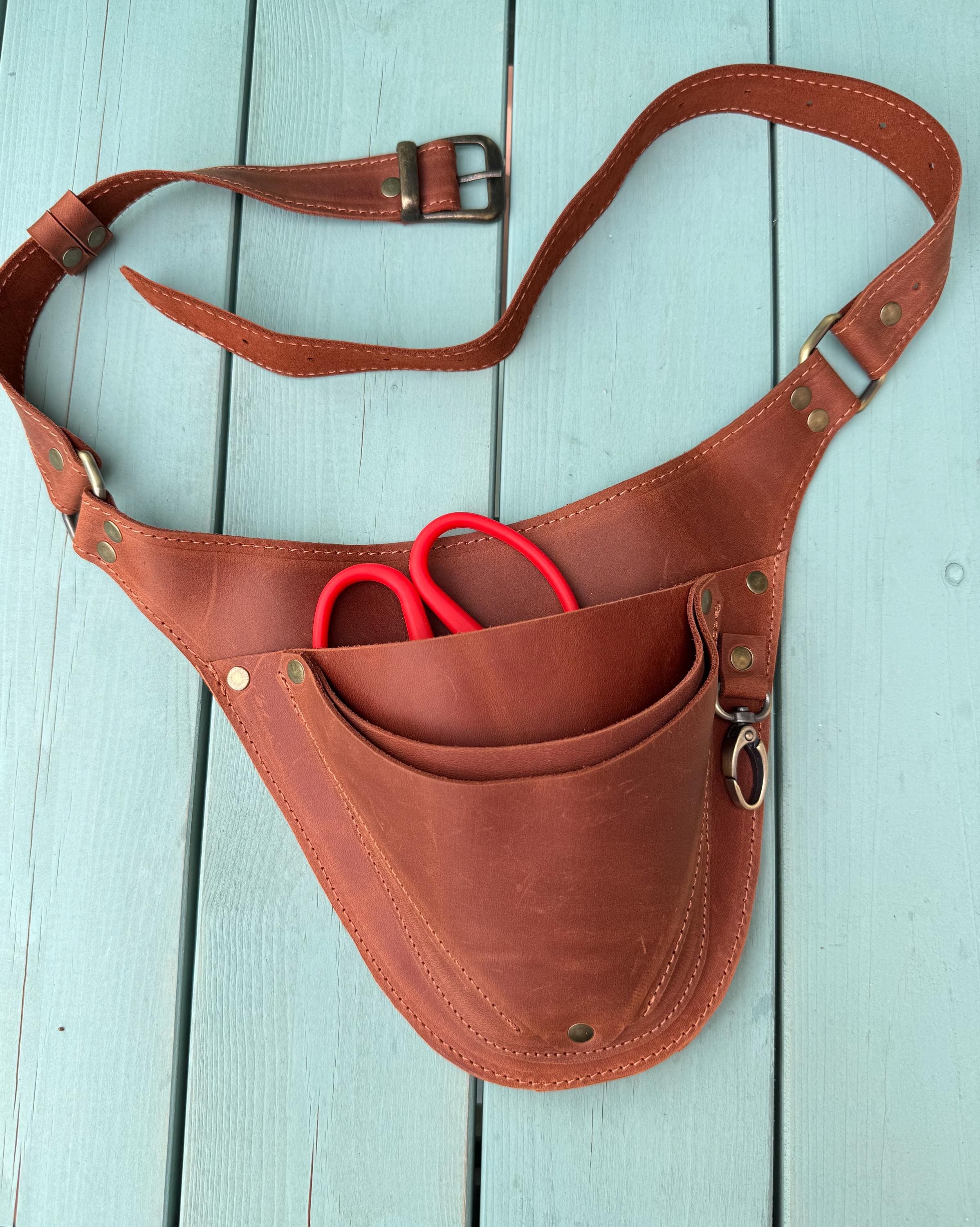 Kinder-Werkzeuggürtel Aus Leder – Mit Verstellbarem Gurt & Mehreren Taschen Für Gartengeräte (ideal Für Rollenspiel)