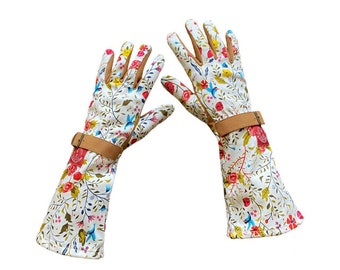 Floral Garden Arm Saver Gloves: Women's Gardening Gloves