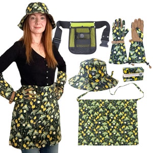 Gardener Gift Set, Gardener clothing, Mother’s Day Gift, Gift for Gardener, Garden Gloves, Half Apron, Hip tool belt,