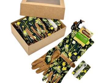 Garten Arm Schoner Handschuh Größe S/M/L + Seife, Geschenk-Set, Muttertagsgeschenk, Geschenk für Gartenarbeit, Gartenhandschuhe, Geschenk für sie